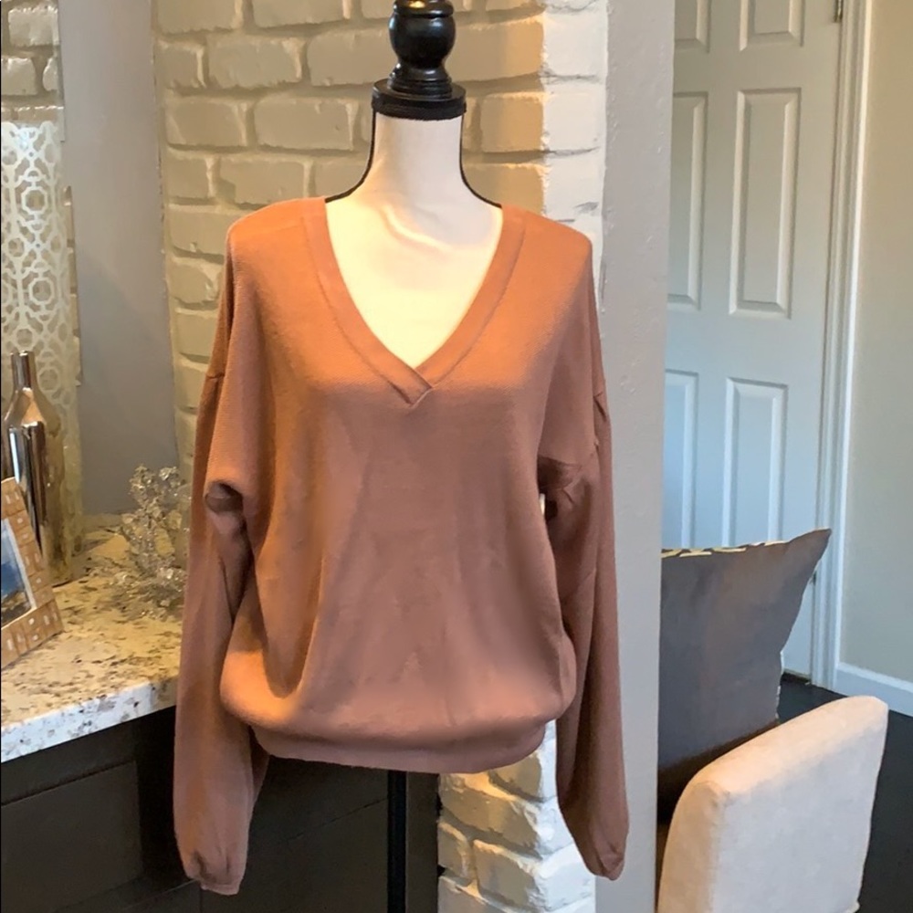 POOF New York sweater in a lovely mauve!